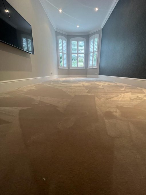 A new range of faux silk, this is the velvety soft Seta carpet in colour Parma installed by Flooring 4 You Ltd in this luxury bedroom in Bowdon